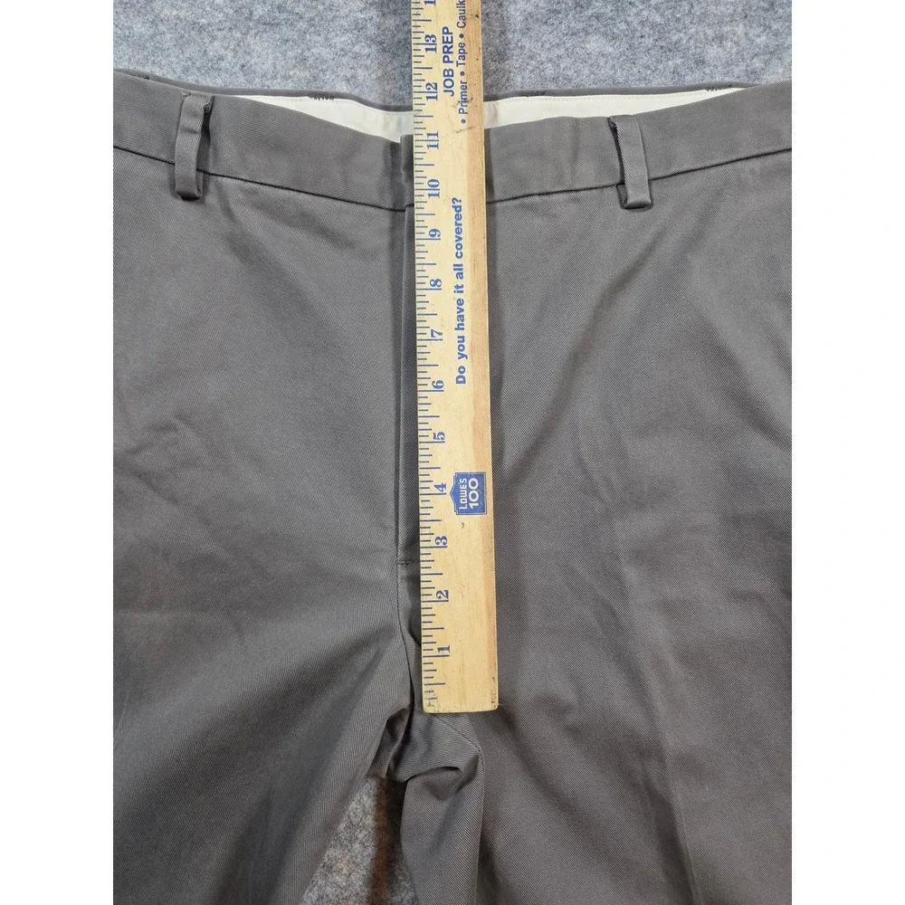 Brooks Brothers Advantage Chino Clark Fit Grey Cotton Pants Mens 38x30